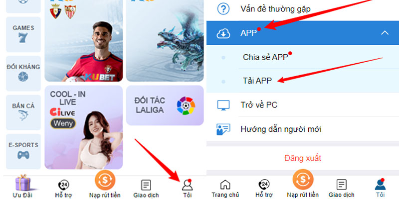 Hướng dẫn tải app Kubet11 trên thiết bị hệ điều hành Android