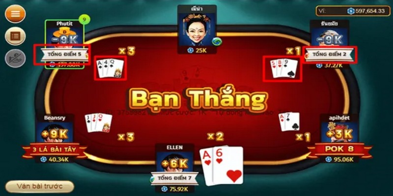 Bet thủ nên chọn cược vừa phải trong game bài Pok Deng